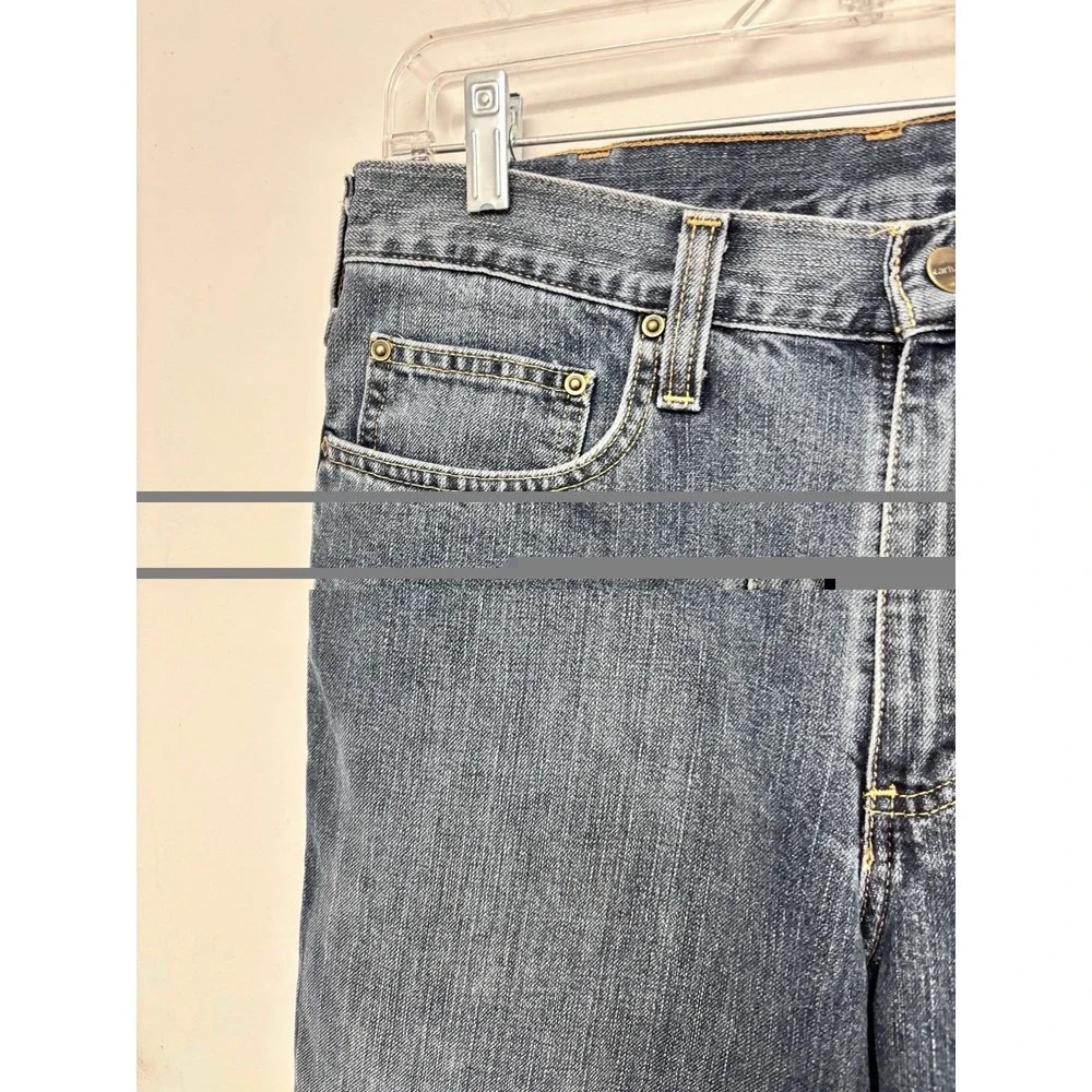 Carhartt Men's Sturdy Relaxed Fit Medium Blue Jeans Denim 32x32 Work Casual